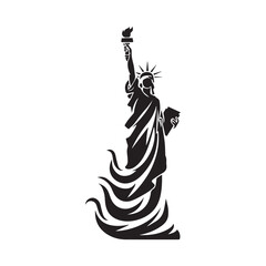 Statue Of Liberty Logo design Images. illustration of a statue of liberty isolated on white © Istianah