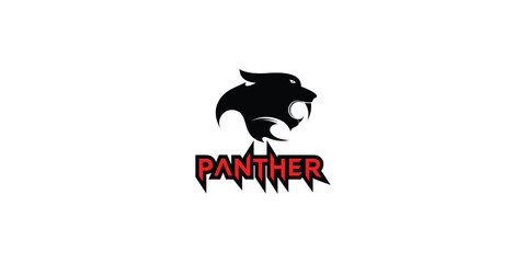 Creative panther logo design with unique concept , premium vector