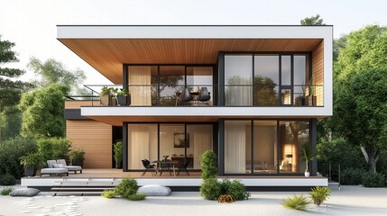 Fototapeta premium Big luxury modern house