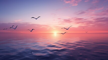 Fototapeta premium sunset on the sea