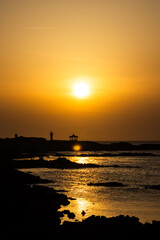 Fototapeta premium sunset on jeju shore