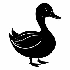 duck  vector illustration, duck  isolated on white, duck  silhouette, duck  vector art