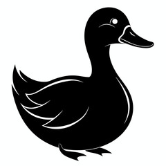 duck  vector illustration, duck  isolated on white, duck  silhouette, duck  vector art