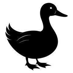 duck  vector illustration, duck  isolated on white, duck  silhouette, duck  vector art