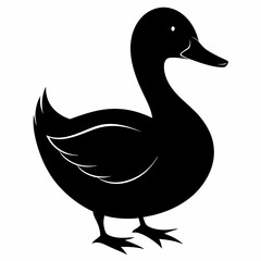 duck  vector illustration, duck  isolated on white, duck  silhouette, duck  vector art