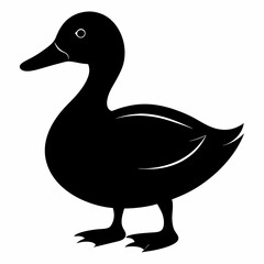 duck  vector illustration, duck  isolated on white, duck  silhouette, duck  vector art