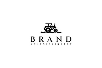 agricultural tractor vehicle vector logo design © FendyTerisno