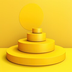 3d golden podium