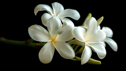 Fototapeta premium Elegant Stephanotis Flower with Glossy Finish on Pristine White Background