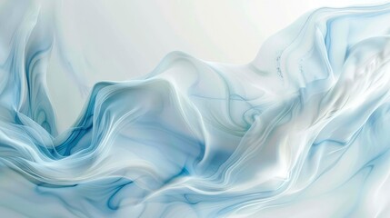 Obraz premium Abstract blue and white flowing fabric background.