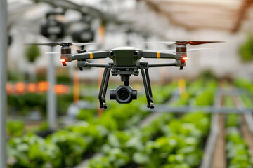 Drone in Agricultural Field for Crop Monitoring