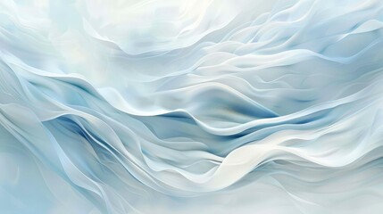 Obraz premium Abstract blue and white fabric flowing in the wind.