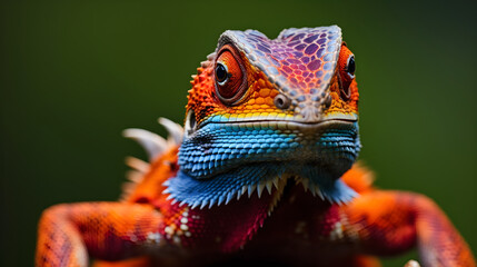 Vibrant and Beautiful Agama Lizard in Natural Habitat: A Brilliant Display of Nature’s Grand Design