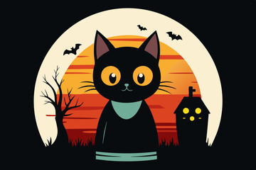 retro Halloween t-shirt design vector illustration