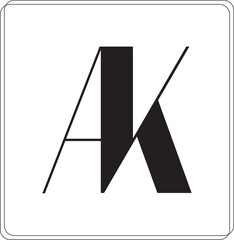 AK logo design vector