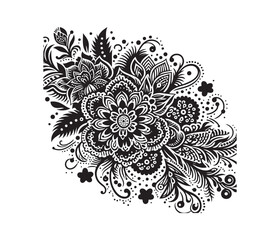 Mehndi lace vector design,awesome Mehndi lace svg,high resolution printable Mehndi lace artwork.