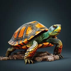 Obraz premium turtle on a branch