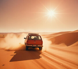 Obraz premium 3d photo of a off road car wallpaper made with generative AI