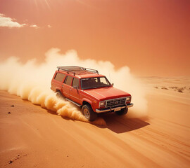 Obraz premium 3d photo of a off road car wallpaper made with generative AI