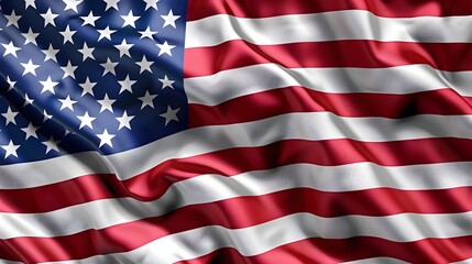 Obraz premium Vibrant Waving American Flag Backdrop Showcasing Pride and Freedom of United States of America