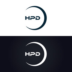 HPD logo. H P D design. White HPD letter. HPD, H P D letter logo design. H P D letter logo design in GOLD, GOLDEN LOGO, THREE, style. letter logo set in one artboard. H P D letter logo vector design.	