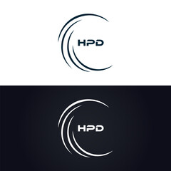 HPD logo. H P D design. White HPD letter. HPD, H P D letter logo design. H P D letter logo design in GOLD, GOLDEN LOGO, THREE, style. letter logo set in one artboard. H P D letter logo vector design.	