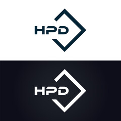 HPD logo. H P D design. White HPD letter. HPD, H P D letter logo design. H P D letter logo design in GOLD, GOLDEN LOGO, THREE, style. letter logo set in one artboard. H P D letter logo vector design.	