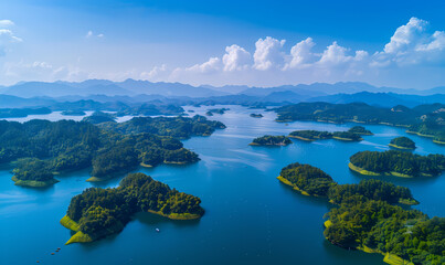 Fototapeta premium landscape with lake