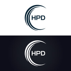 HPD logo. H P D design. White HPD letter. HPD, H P D letter logo design. H P D letter logo design in GOLD, GOLDEN LOGO, THREE, style. letter logo set in one artboard. H P D letter logo vector design.	