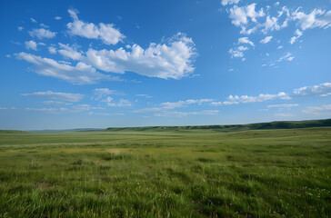Obraz premium field of grass and sky