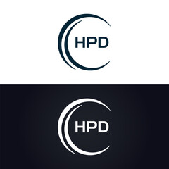 HPD logo. H P D design. White HPD letter. HPD, H P D letter logo design. H P D letter logo design in GOLD, GOLDEN LOGO, THREE, style. letter logo set in one artboard. H P D letter logo vector design.	