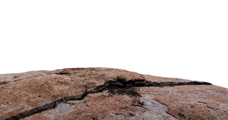 Rock cliff ,Stone Rock podium isolated on white background for a Product Display,Sea Rock Shelf...