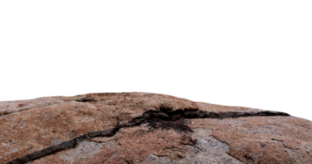 Rock cliff ,Stone Rock podium isolated on white background for a Product Display,Sea Rock Shelf with rough surface texture