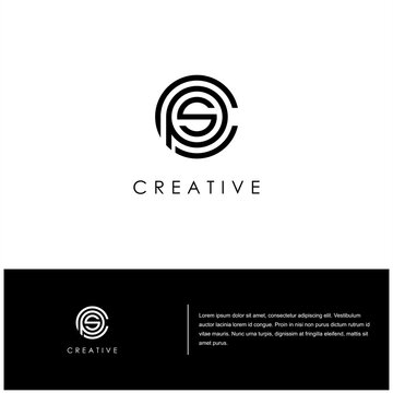 modern initial CPS or PSC logo vector for management sport logotype