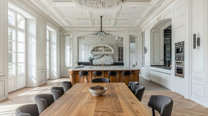 Spacious Kitchen in a Luxurious Home