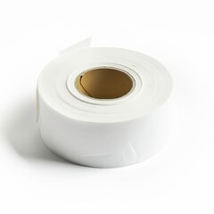 High-Resolution AI-Generated Background Featuring White Adhesive Tape Isolated on White Background, Perfect for Tools, Household Items, and Practical Use Themes