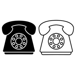Telephone Icon Vector Illustration on the white background.