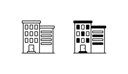 Apartment icon design with white background stock illustration