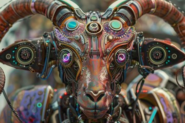 Fototapeta premium steampunk robot fox