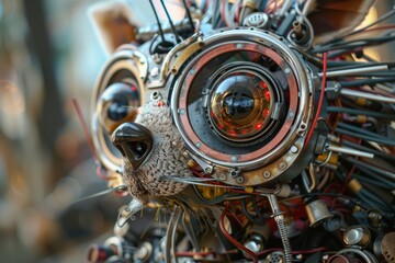 Fototapeta premium steampunk robot hedgehog