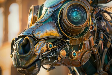 steampunk robot horse