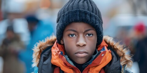 Challenges African American refugees face seeking asylum in Europe due to illegal migration. Concept Illegal Migration, Refugee Asylum, African American Challenges, Europe, Socioeconomic Issues