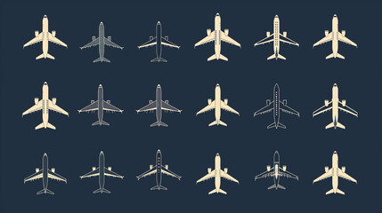 Obraz premium set of airplanes