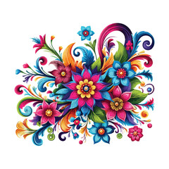 Floral flower corner border design vector 