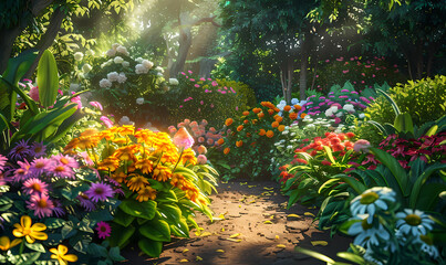 Obraz premium flowers in the garden