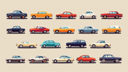 set of car  icons