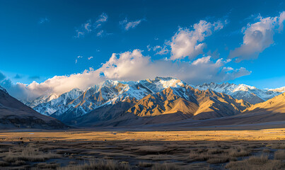 mountains in the snow