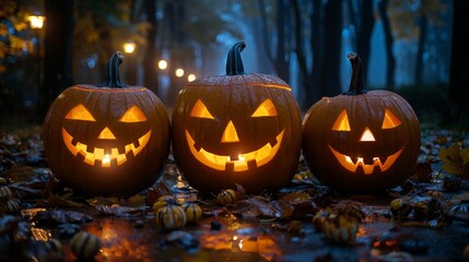 Fototapeta premium Halloween background with Pumpkin