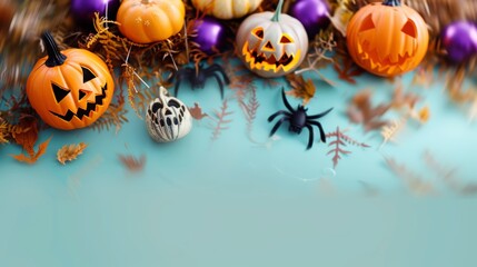 Halloween background with Pumpkin