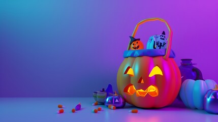 Fototapeta premium Halloween background with Pumpkin